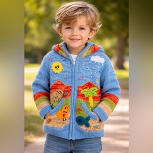 American South Side Colorful Knit Children's Sweater Unisex